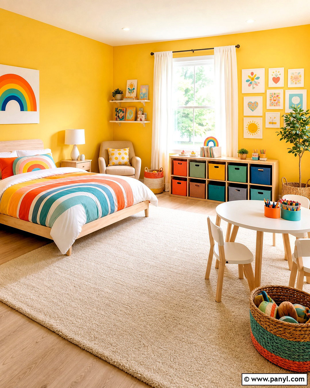 Yellow Rainbow Kids Room - 20 yellow kids rooms