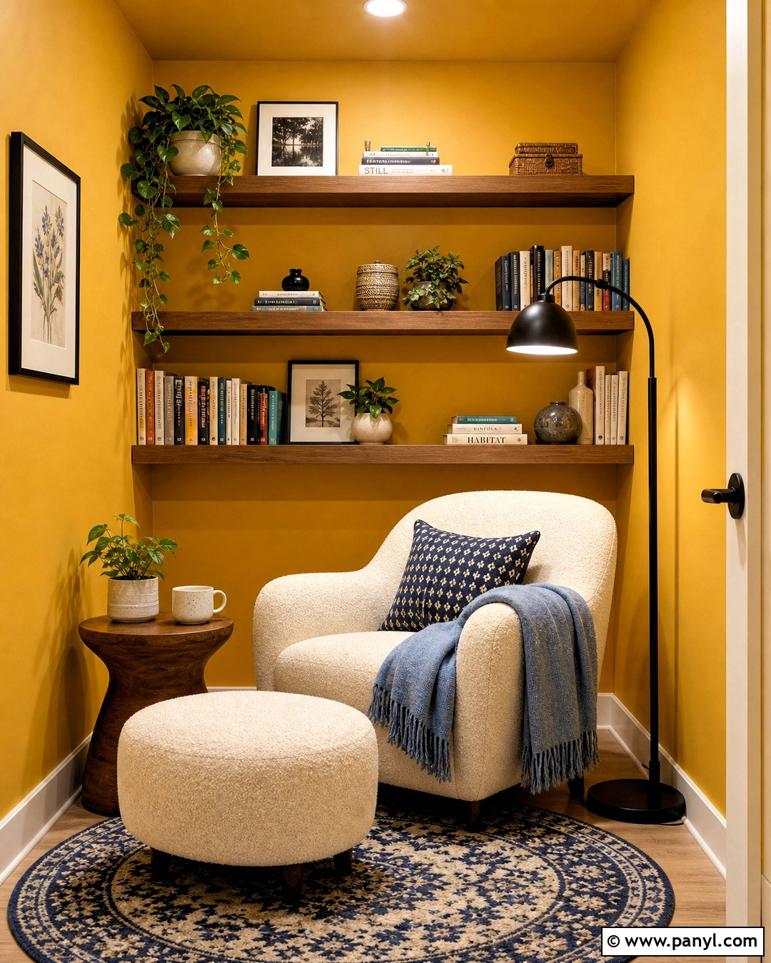 Yellow Reading Nook - 20 yellow room inspo ideas