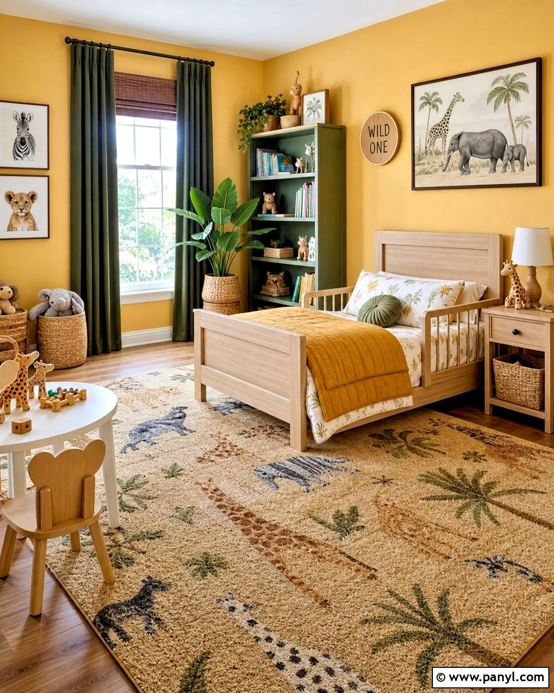 Yellow Safari Toddler Room - 20 yellow toddler room ideas