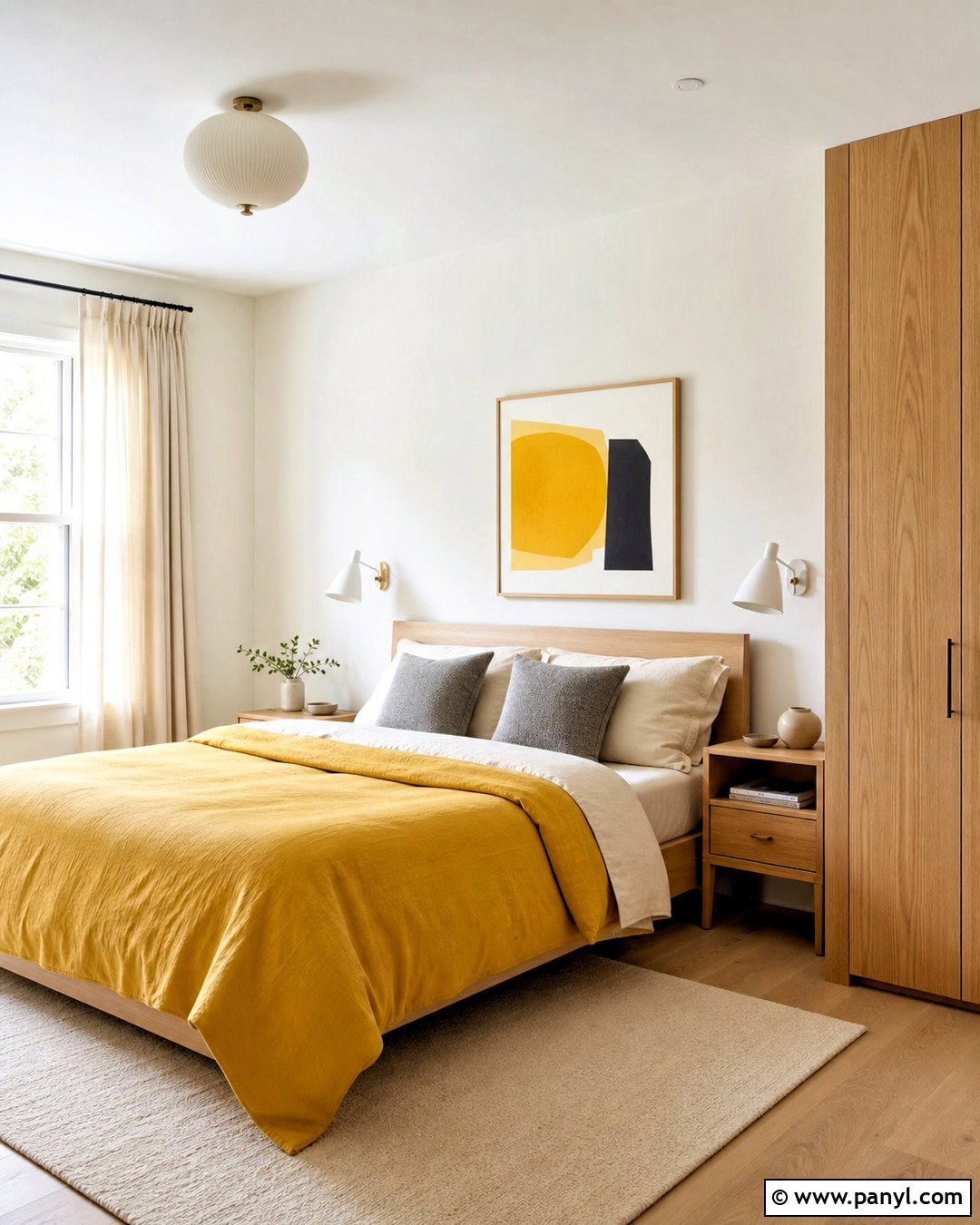 Yellow Scandinavian Bedroom - 20 yellow bedroom aesthetic ideas