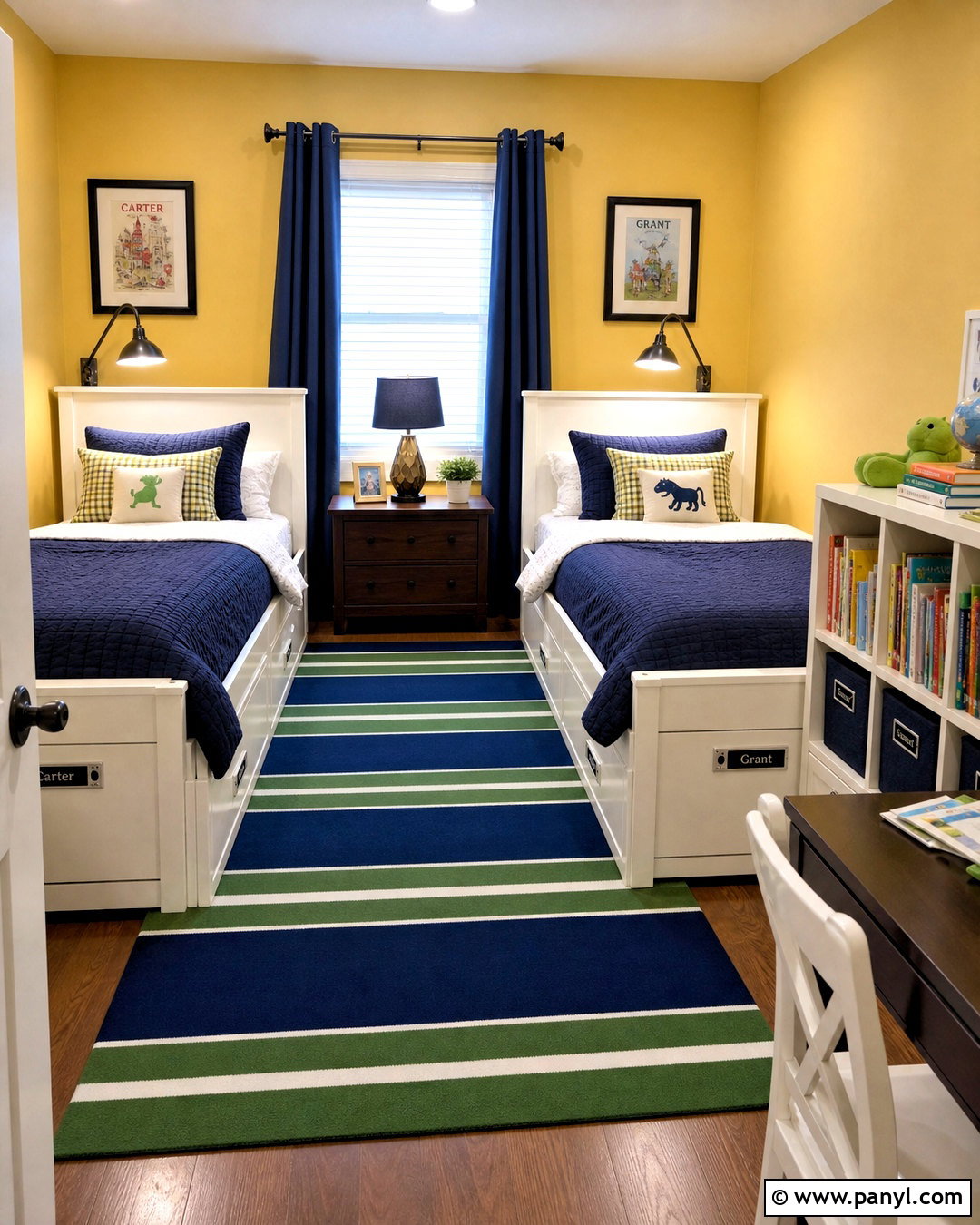 Yellow Shared Kids Room - 20 yellow kids rooms