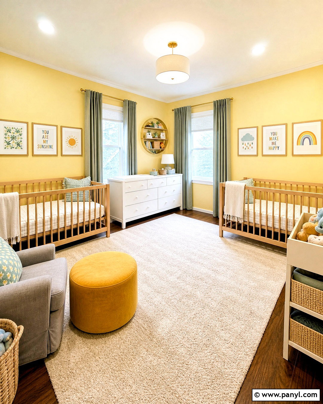 Yellow Shared Nursery - 20 yellow nursery ideas