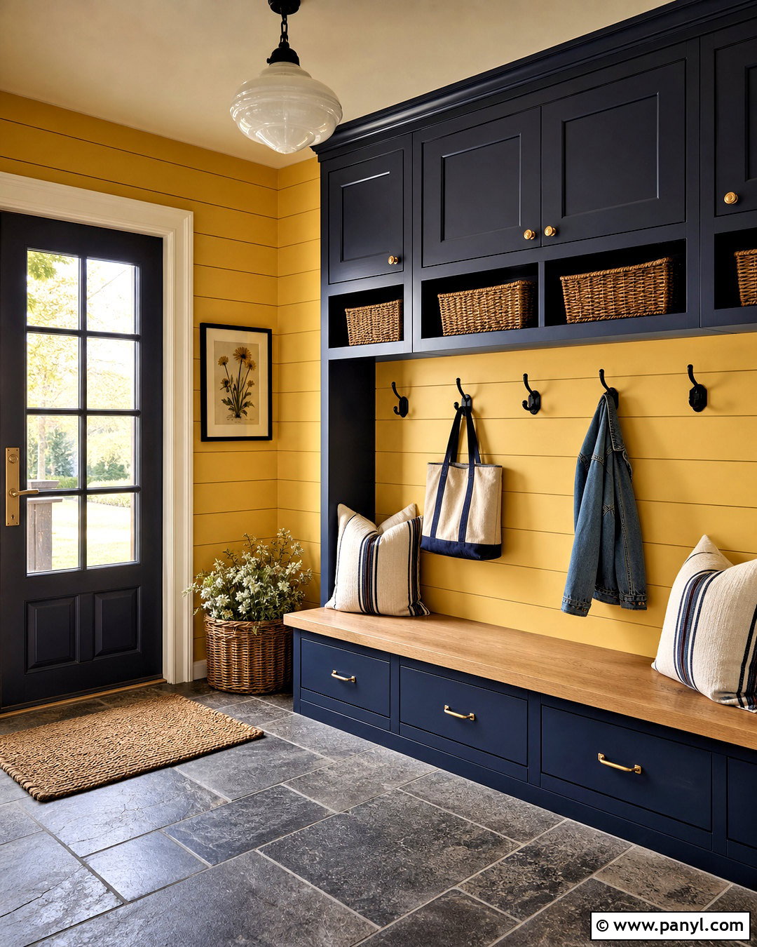 Yellow Shiplap Wall - 20 yellow wall texture ideas