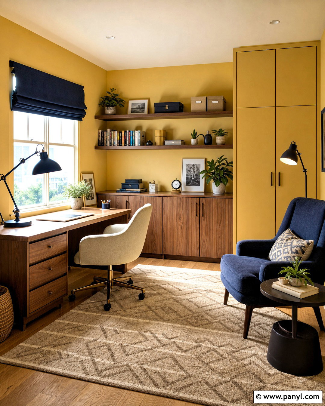 Yellow Study Room - 20 yellow room aesthetic ideas