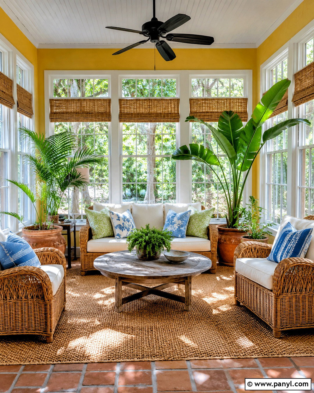 Yellow Sunroom Walls - 35 yellow painted walls