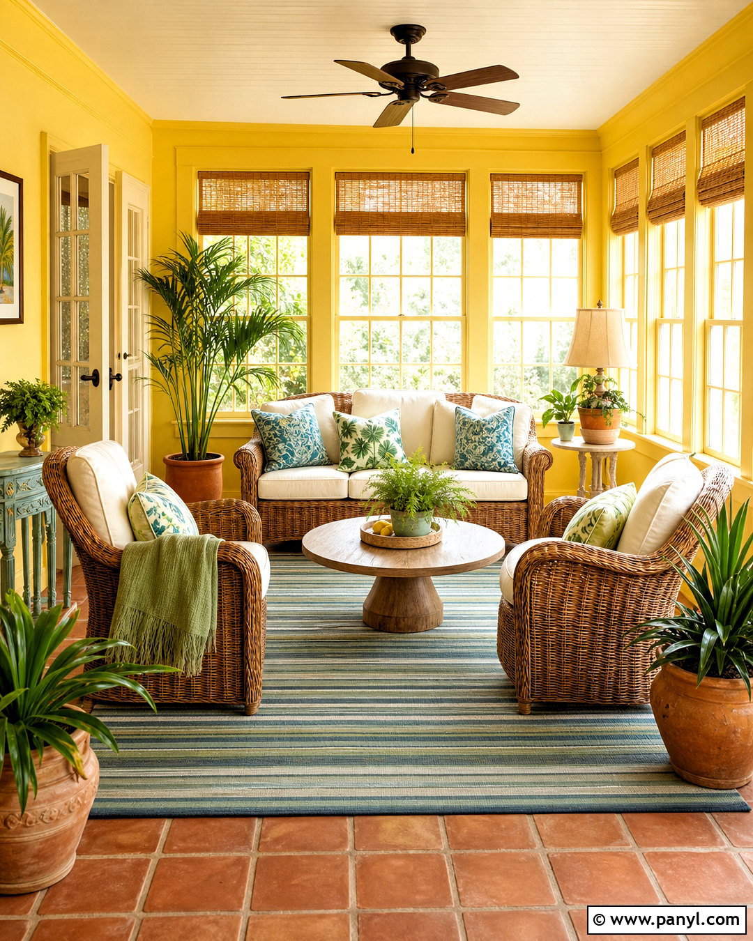 Yellow Sunroom - 20 yellow room ideas