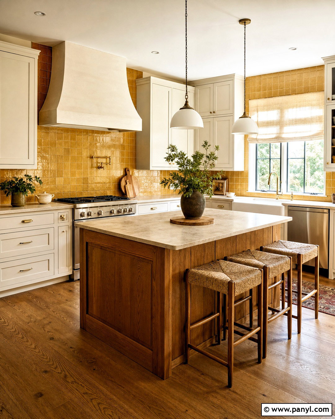 Yellow Tile Farmhouse Kitchen - 20 yellow farmhouse kitchen ideas