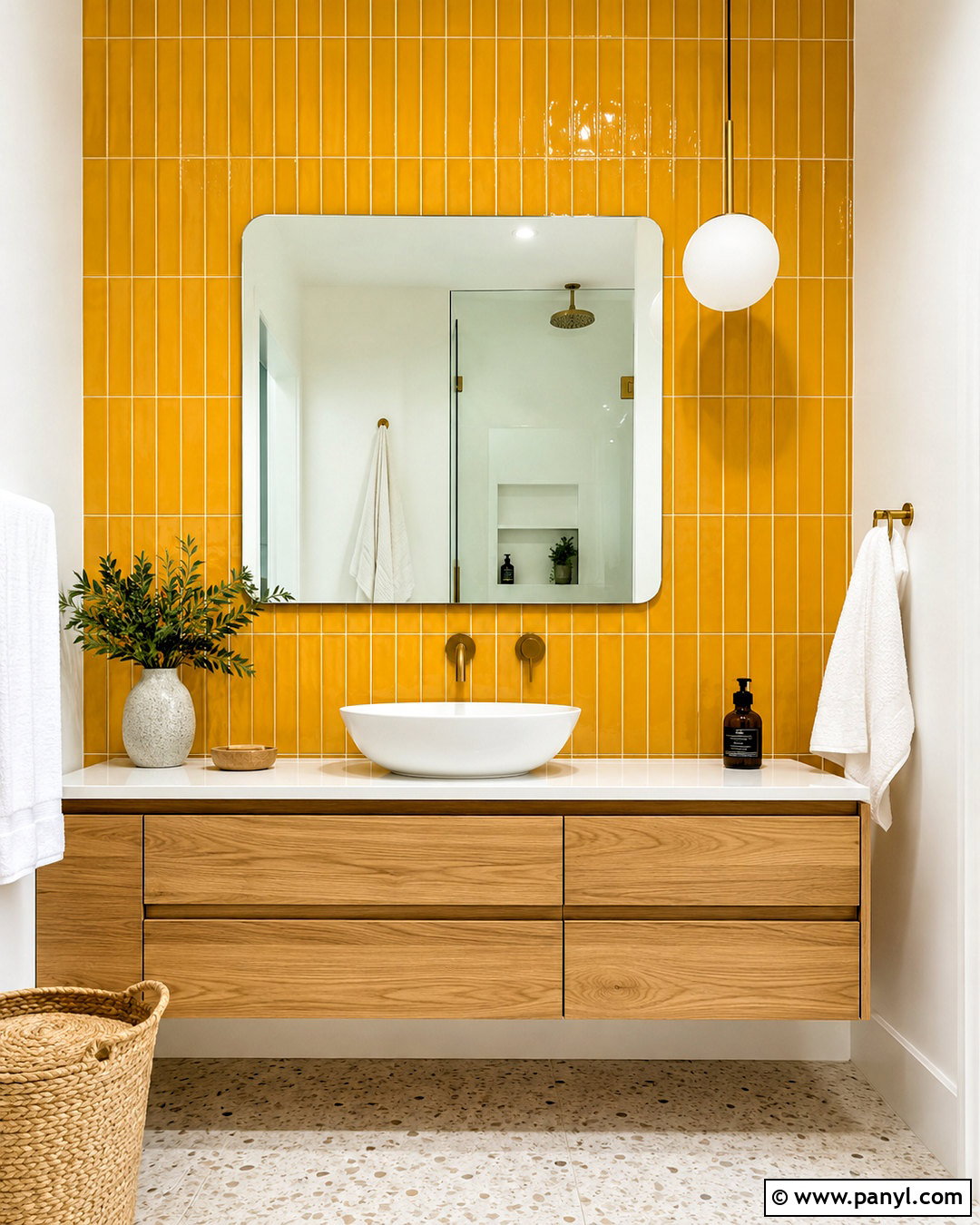 35 Yellow Feature Wall Ideas for Sunny, Stylish Modern Rooms