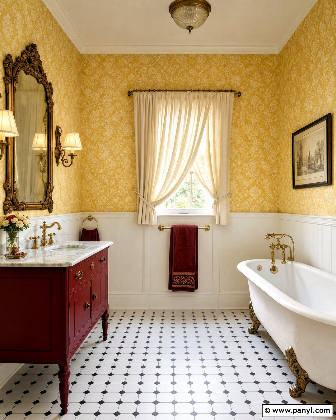 Yellow Victorian Bathroom - 20 vintage yellow bathroom ideas