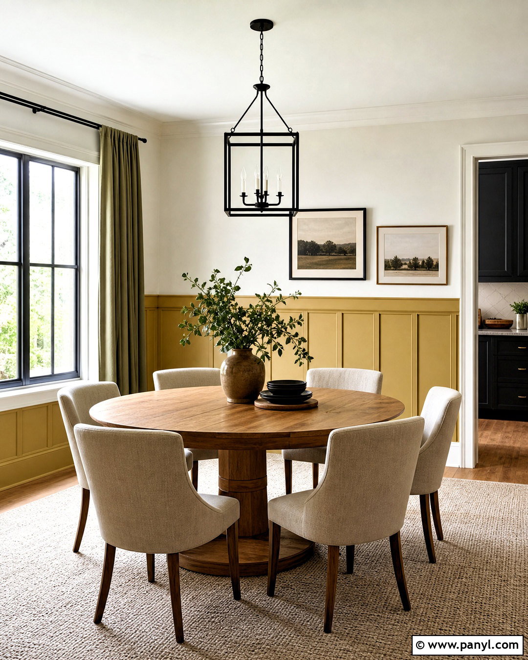Yellow Wainscoting Dining Room Wall - 20 yellow wall design ideas