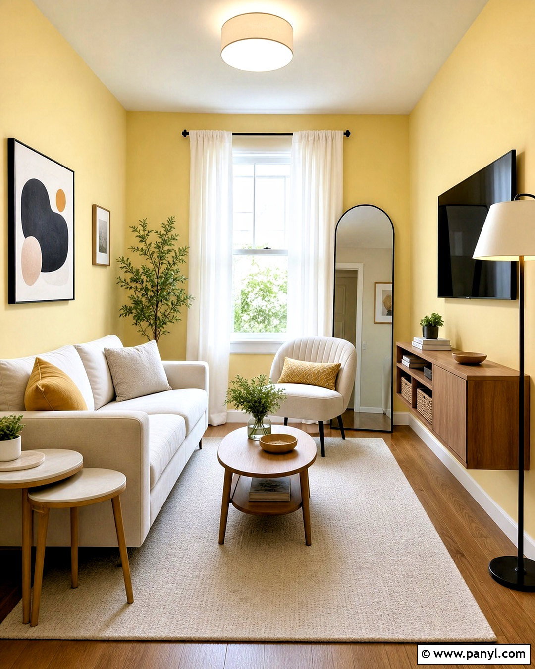 Yellow Wall Small Living Room - 20 yellow wall living room ideas