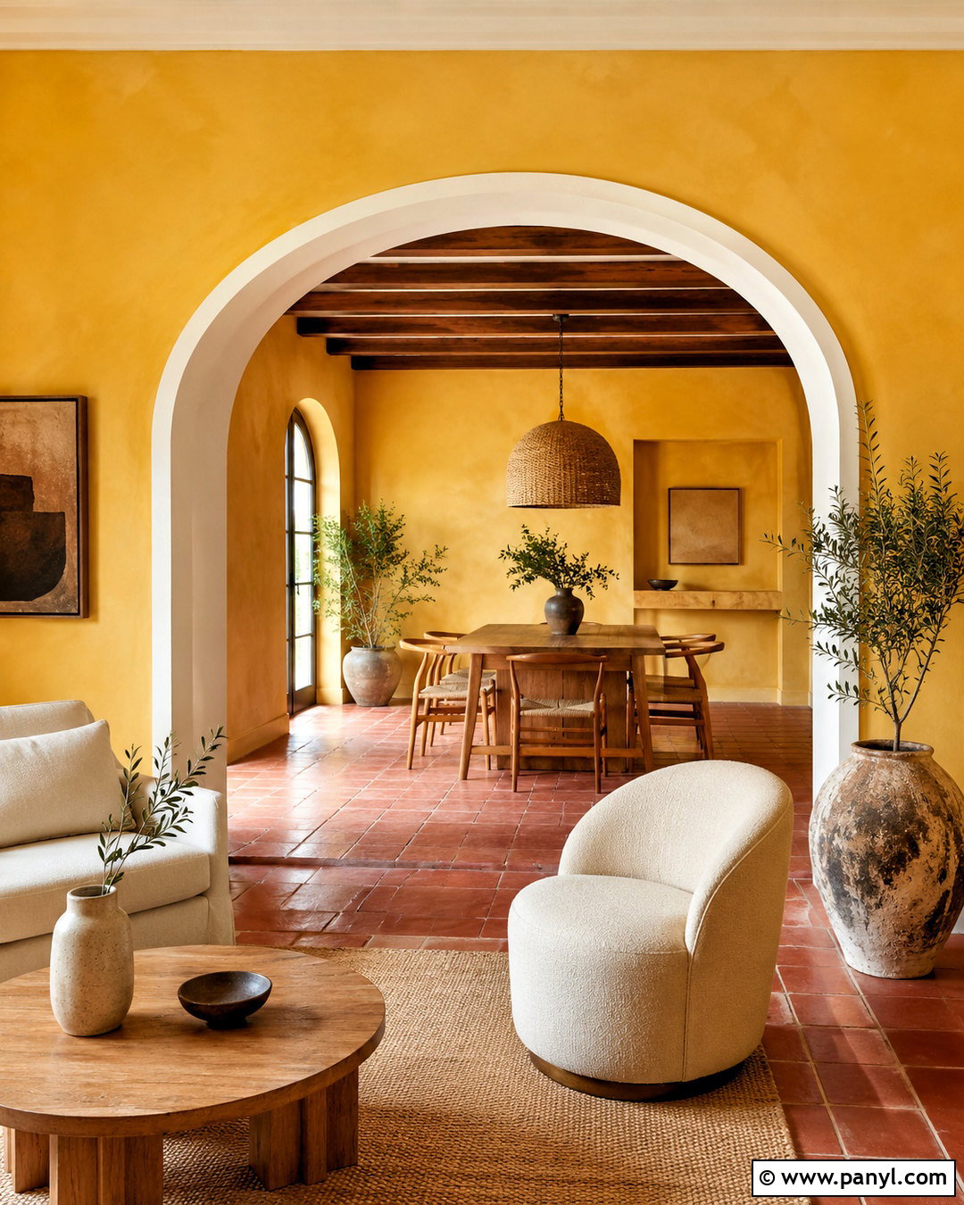 Yellow Wall With Arched Open Door - 20 Yellow Wall With Open Door Ideas