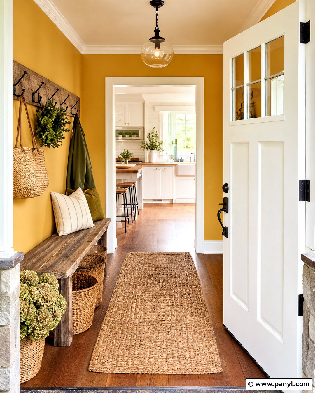 Yellow Wall With Farmhouse Open Door - 20 Yellow Wall With Open Door Ideas