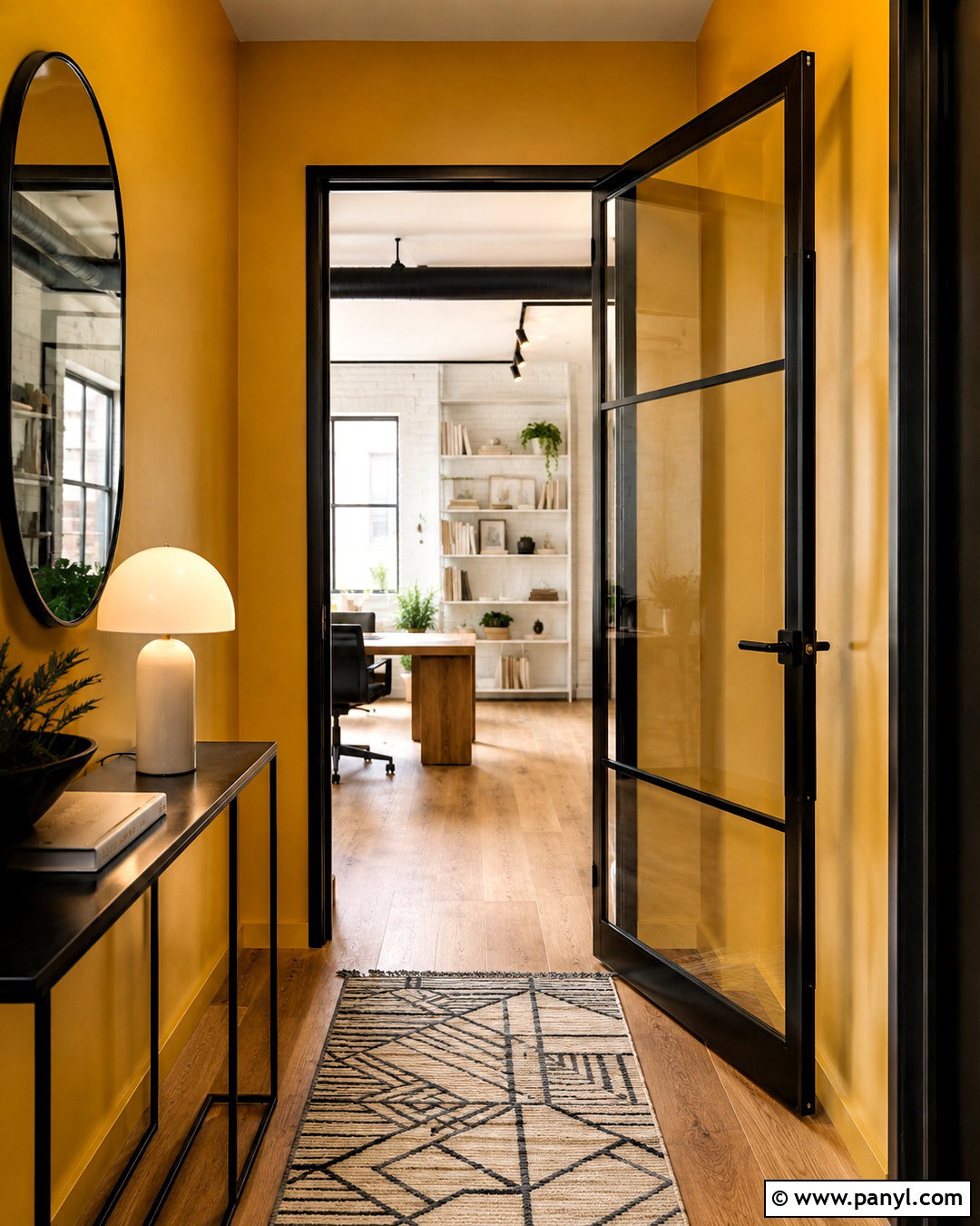 Yellow Wall With Glass Open Door - 20 Yellow Wall With Open Door Ideas