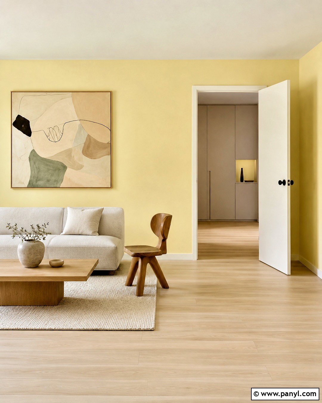 Yellow Wall With Minimalist Open Door - 20 Yellow Wall With Open Door Ideas