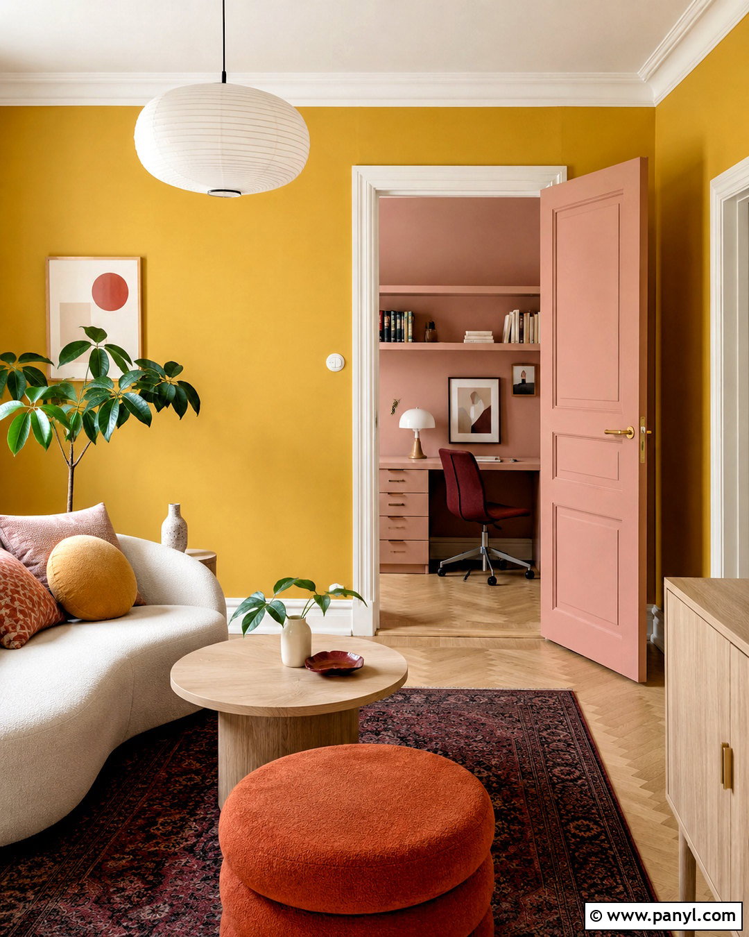 Yellow Wall With Pink Open Door - 20 Yellow Wall With Open Door Ideas