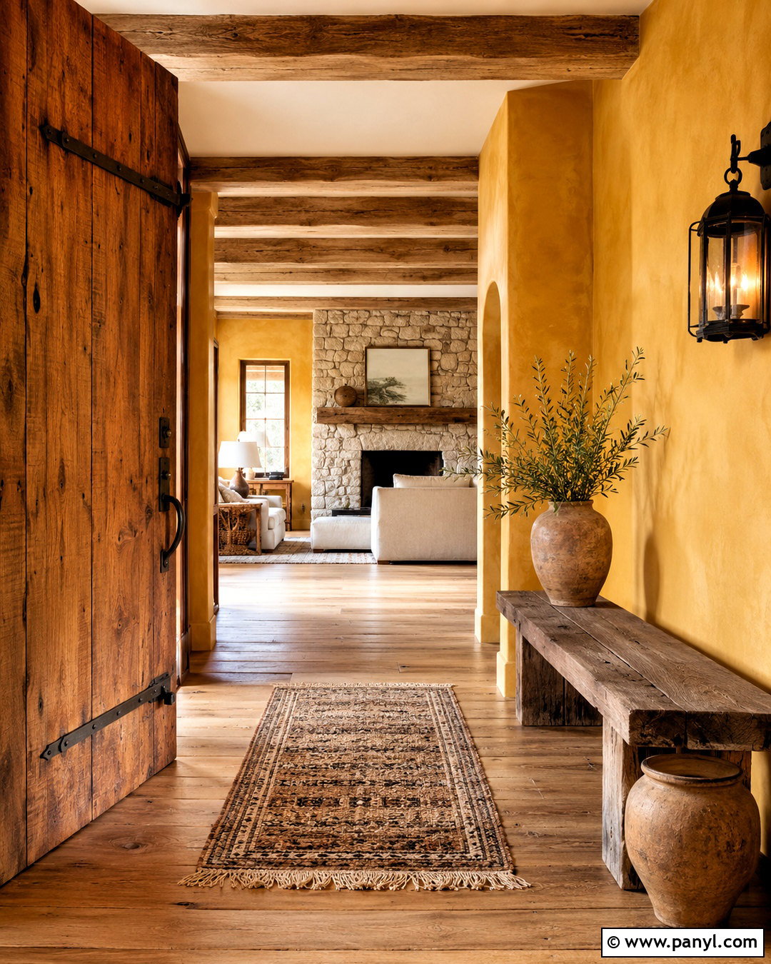 Yellow Wall With Rustic Open Door - 20 Yellow Wall With Open Door Ideas