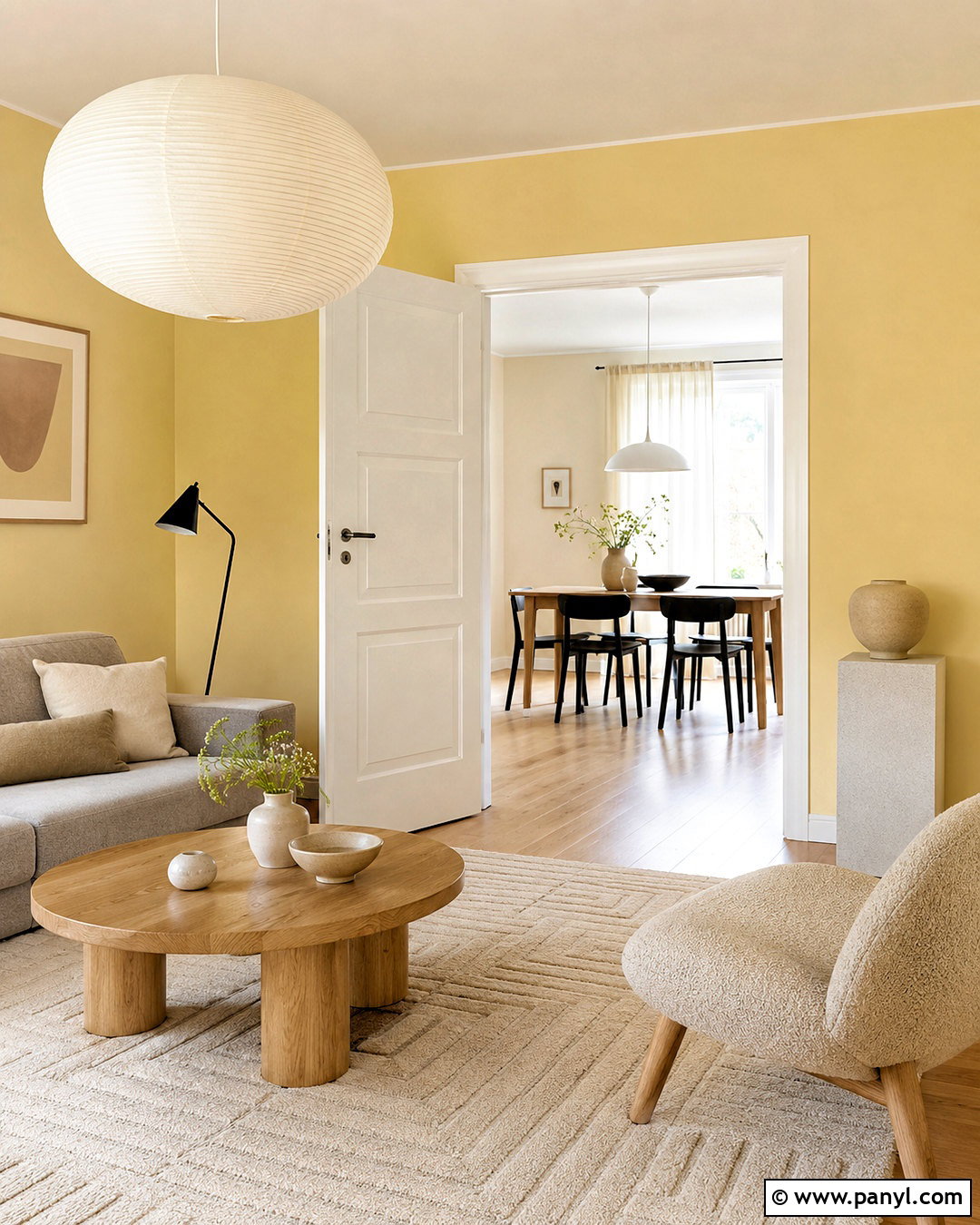 Yellow Wall With Scandinavian Open Door - 20 Yellow Wall With Open Door Ideas