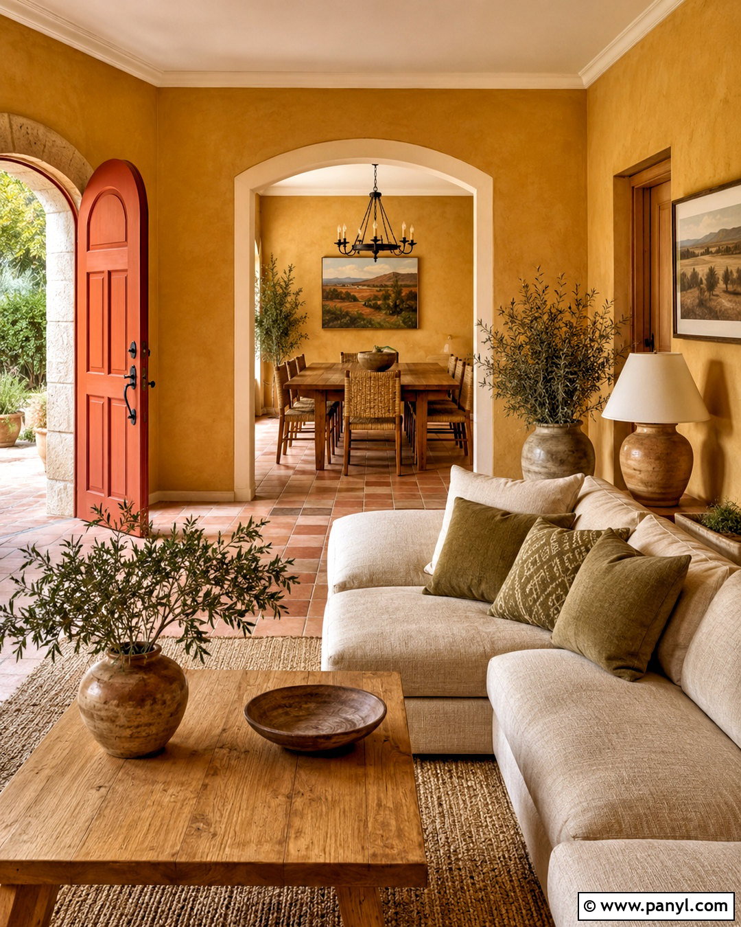 Yellow Wall With Terracotta Open Door - 20 Yellow Wall With Open Door Ideas