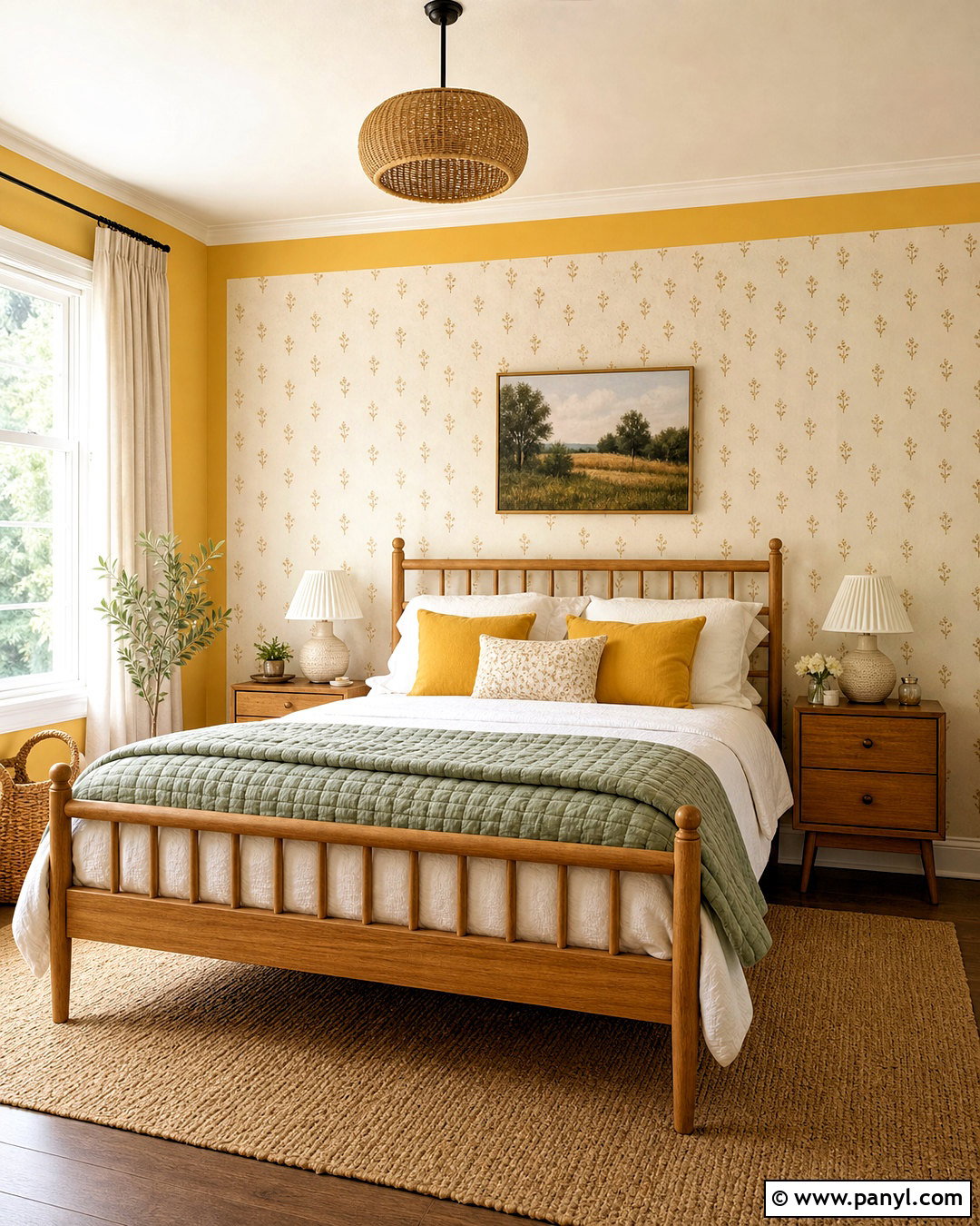 Yellow Wallpaper Accent Wall Bedroom - 20 yellow accent wall bedroom ideas