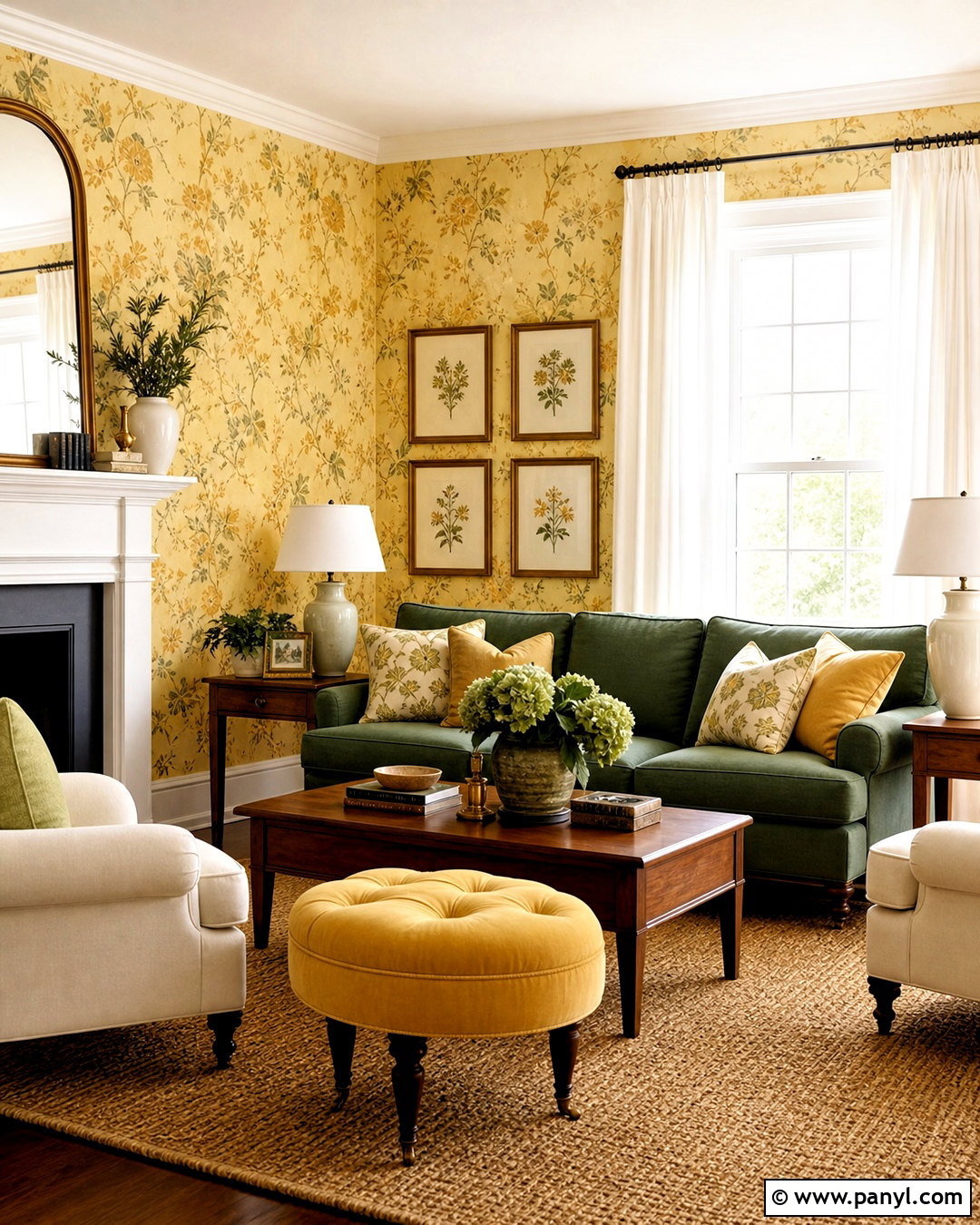 Yellow Wallpaper Living Room - 20 yellow interior design living room ideas
