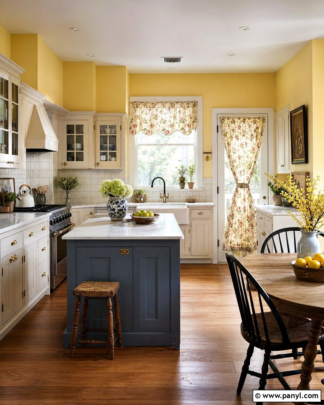 Yellow Walls In A Cottage Kitchen - 30 Yellow Walls Kitchen Ideas