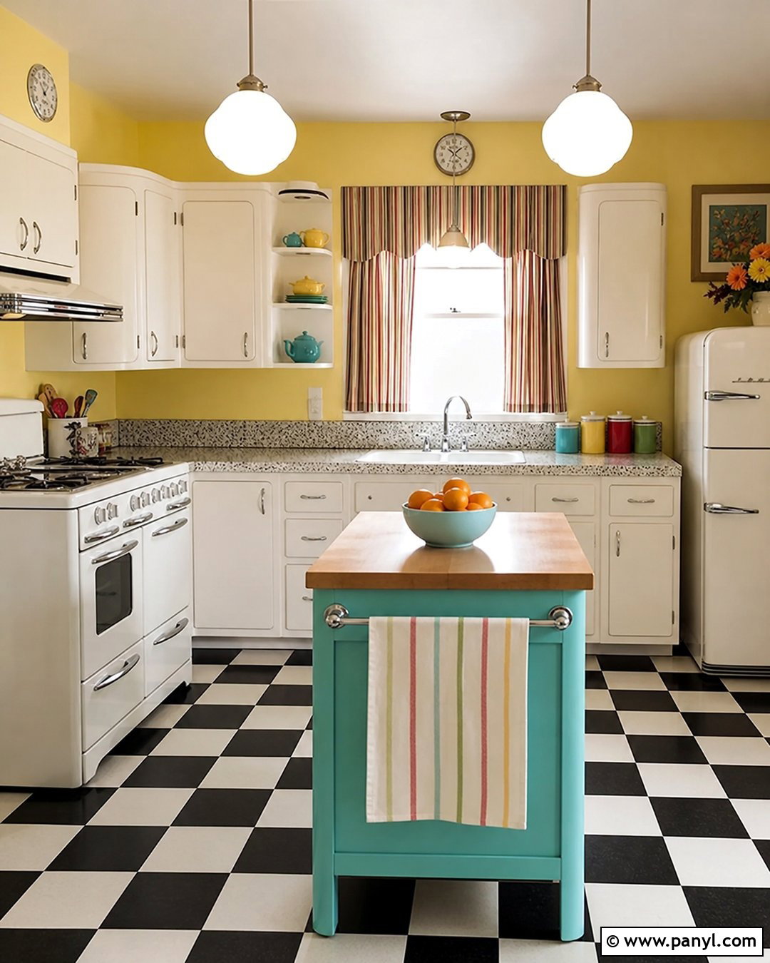 Yellow Walls In A Vintage Kitchen - 30 Yellow Walls Kitchen Ideas