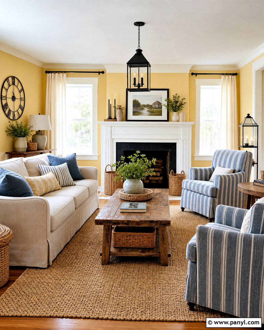 Yellow Walls Living Room With Farmhouse Decor - 20 yellow walls living room decor ideas