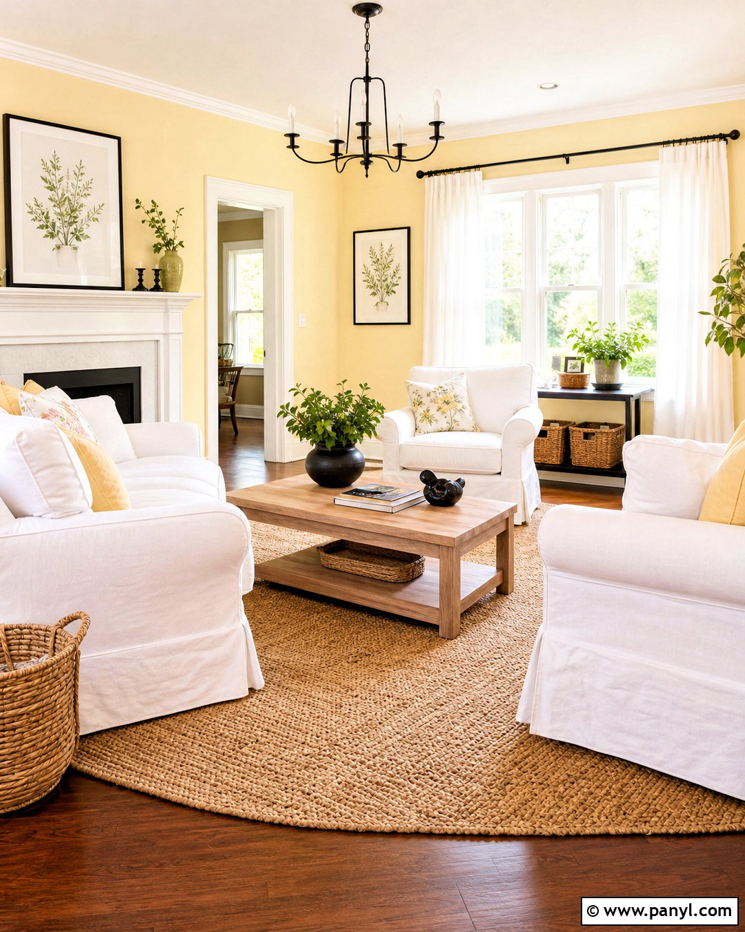 Yellow Walls Living Room With White Furniture - 20 yellow walls living room decor ideas