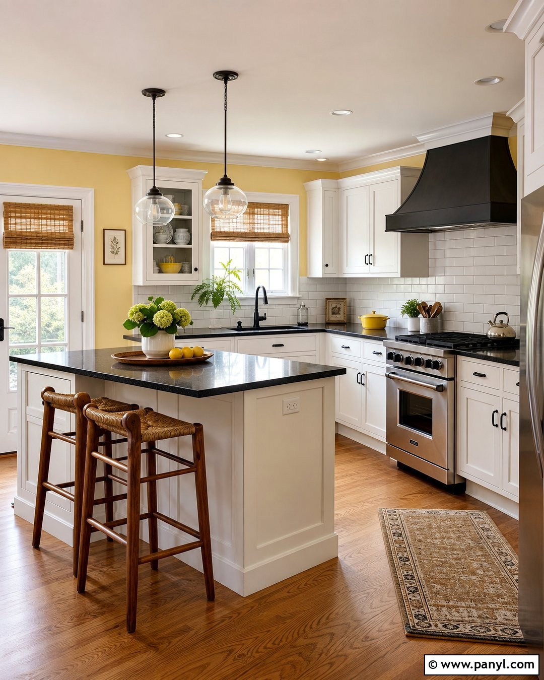 Yellow Walls With White Subway Tile - 30 Yellow Walls Kitchen Ideas
