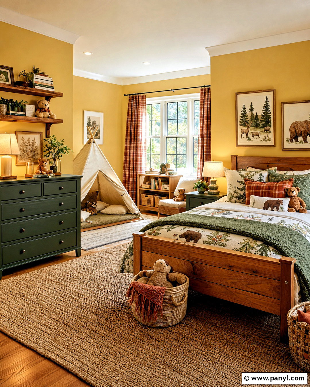 Yellow Woodland Childrens Bedroom - 20 yellow childrens bedroom ideas