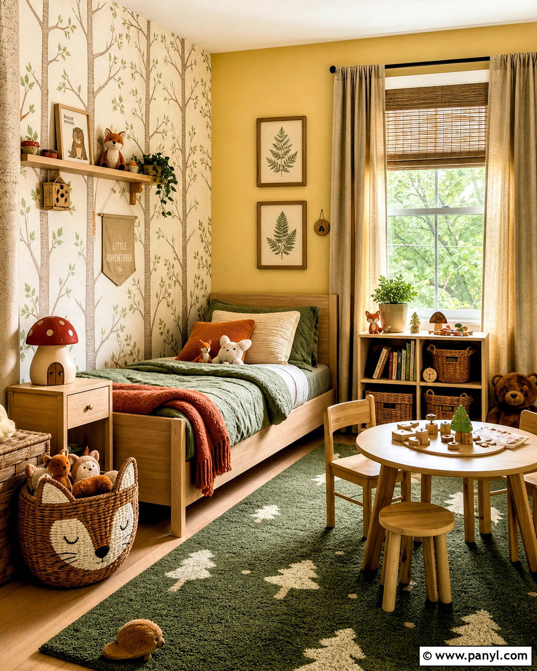 Yellow Woodland Kids Room - 20 yellow kids rooms
