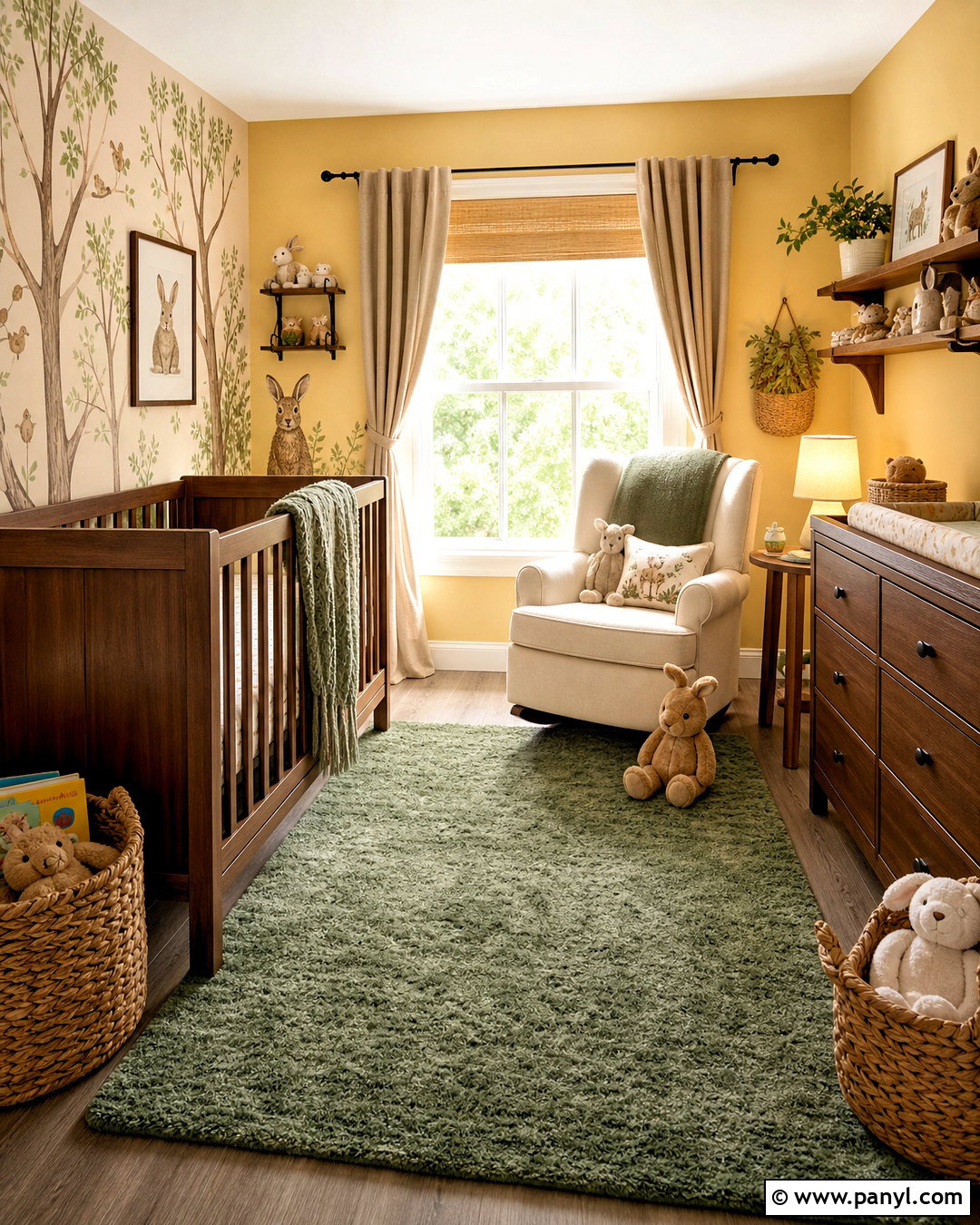 Yellow Woodland Nursery - 20 yellow nursery ideas