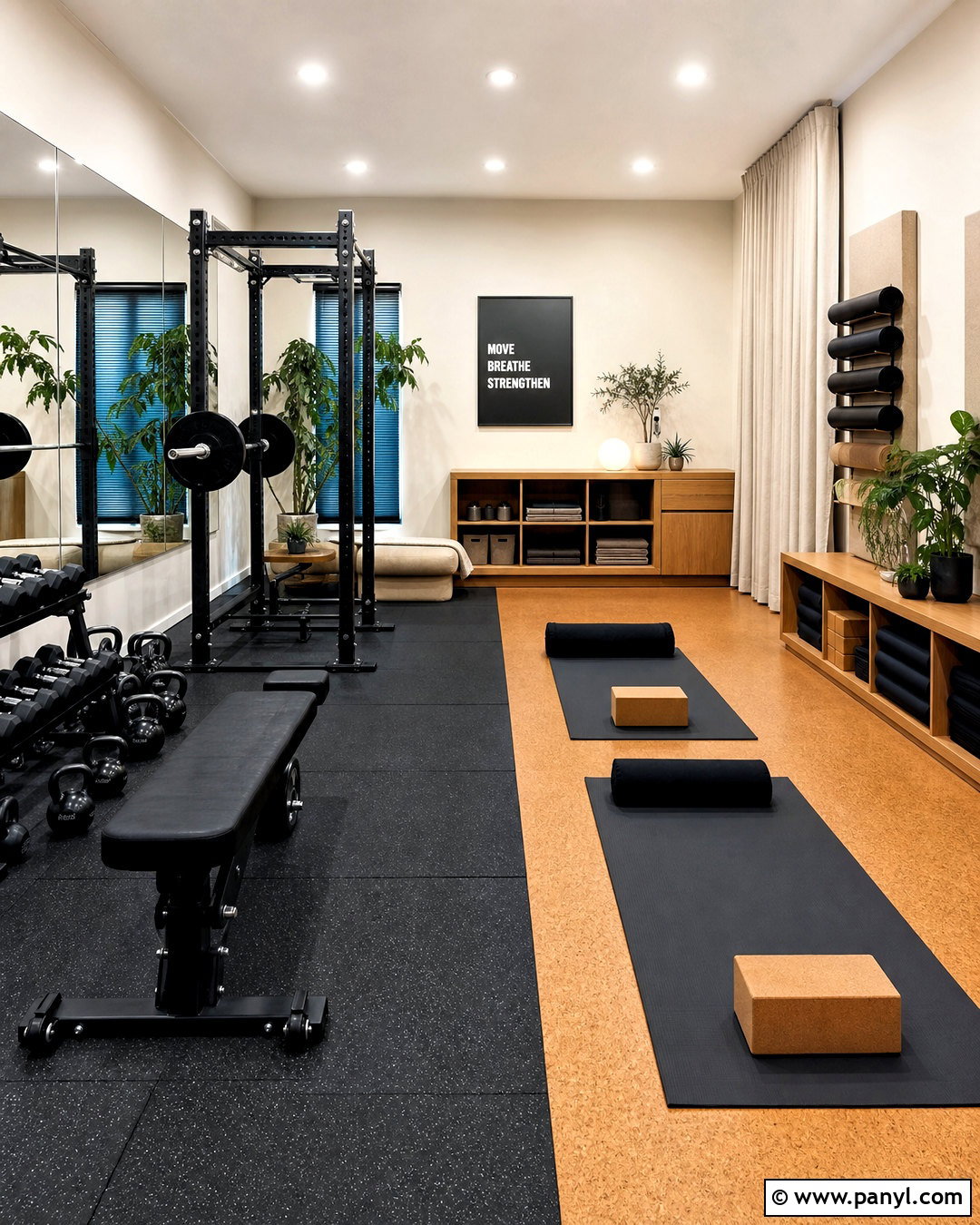 Yoga And Strength Gym Interior - 20 gym interior design ideas