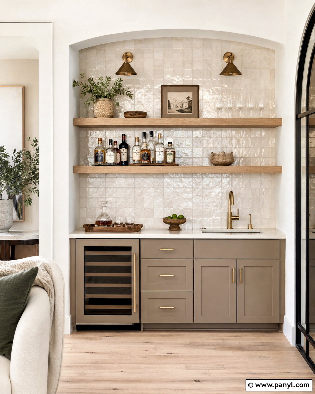 Zellige Tile Dry Bar Wall - 20 dry bar wall ideas