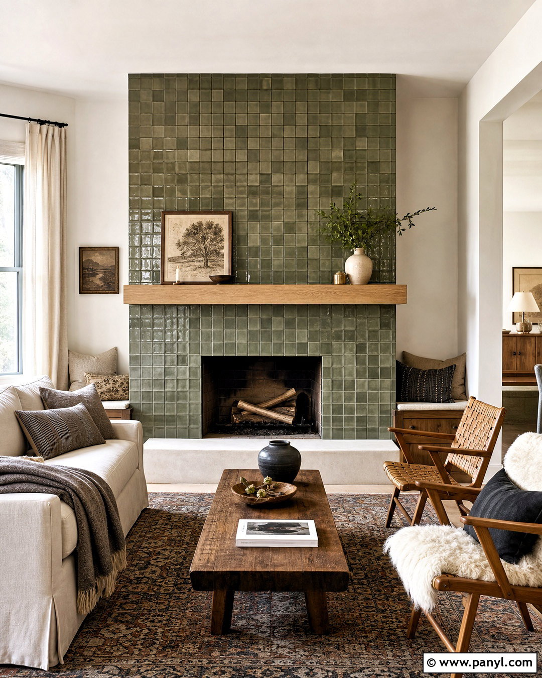 Zellige Tile Fireplace Wall - 20 fireplace accent wall ideas