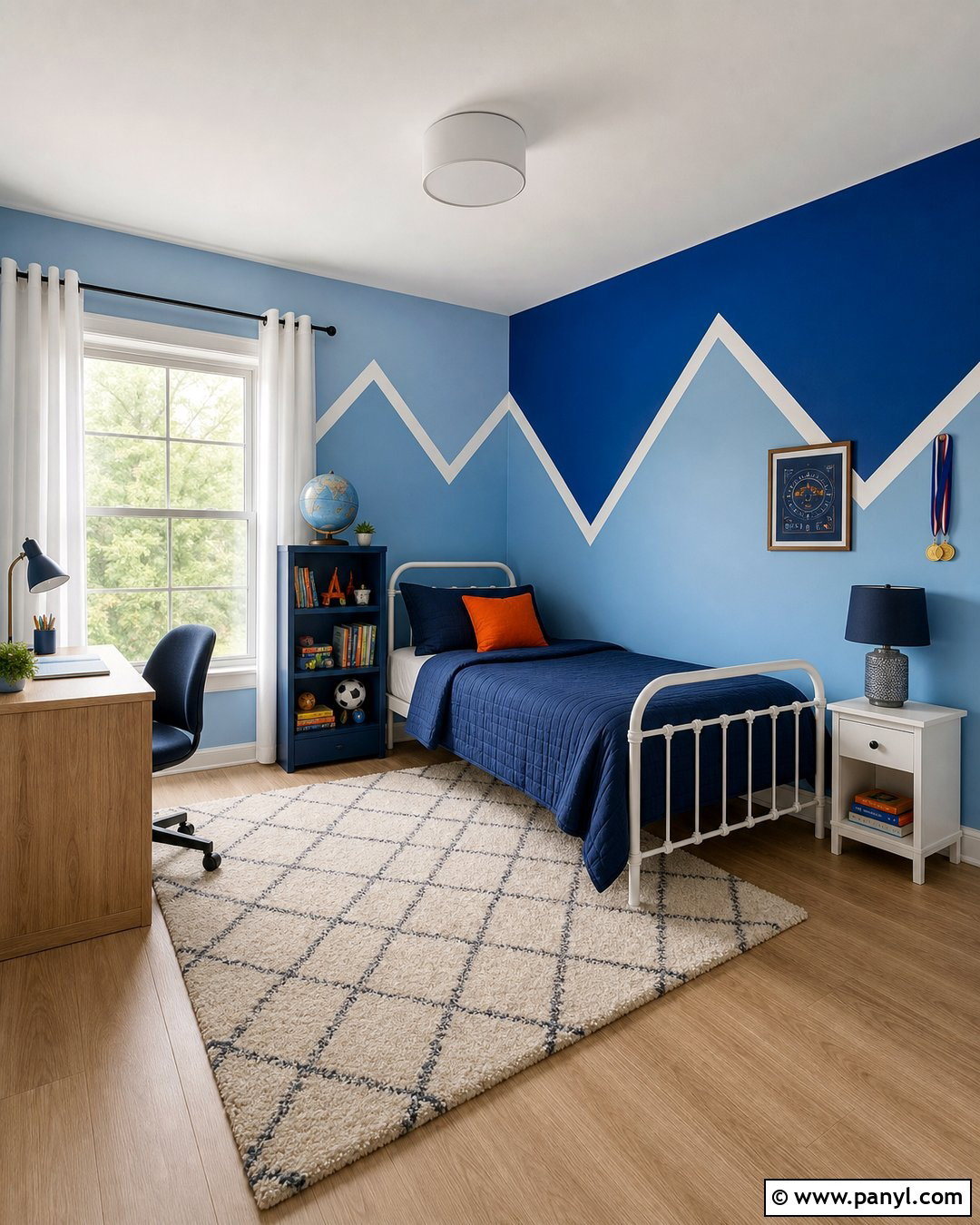 Zigzag Geometric Wall Paint - 25 Geometric Wall Paint Kids